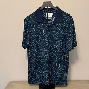 Goodfellow & Co Geometric Navy Polo Shirt